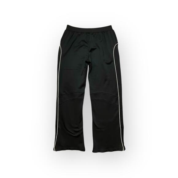 Nike Fit Dry Women's Black w/ White Stripe Sweatpants Pull-On W/Zip Pocket SZ L - Picture 2 of 12